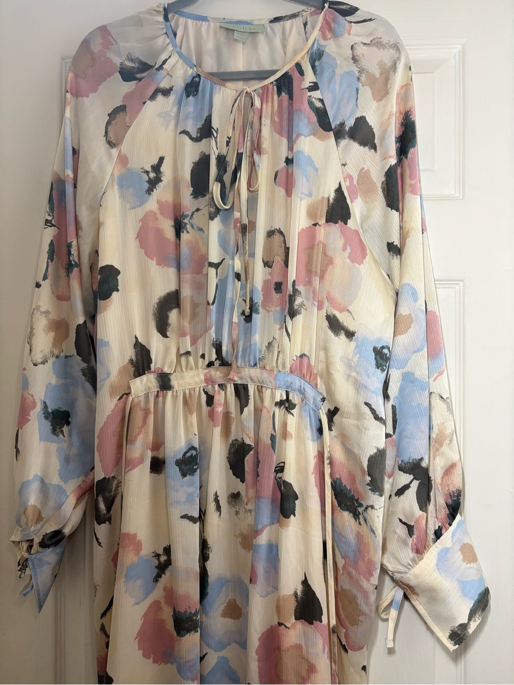 Pastel Multi Floral Tie-Waist Midi Dress - Picture 5 of 11